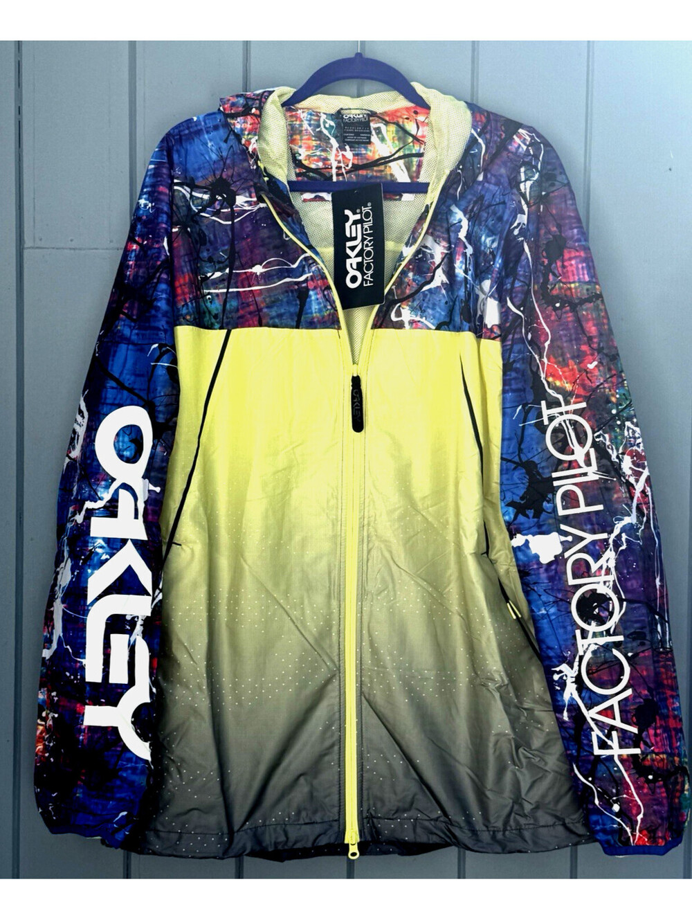 Vtg Oakley Factory Pilot Colors Windbreaker Jacket Mens XXL RARE Deadstock NWT
